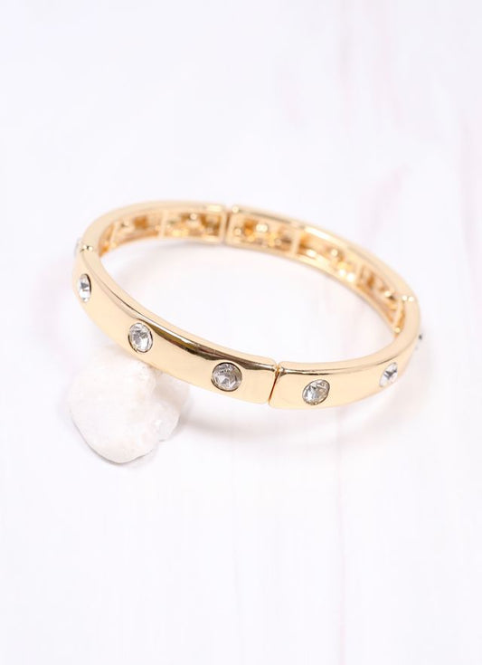 Fleischman CZ Stretch Bracelet GOLD