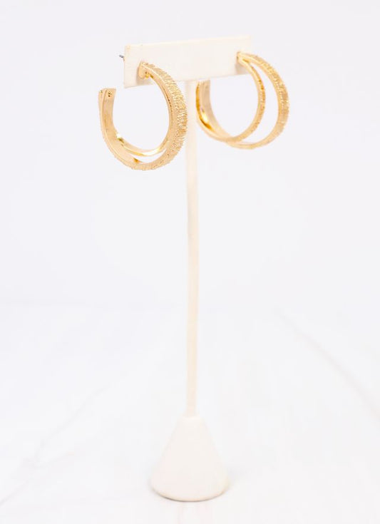 Falk Douple Hoop Earring GOLD