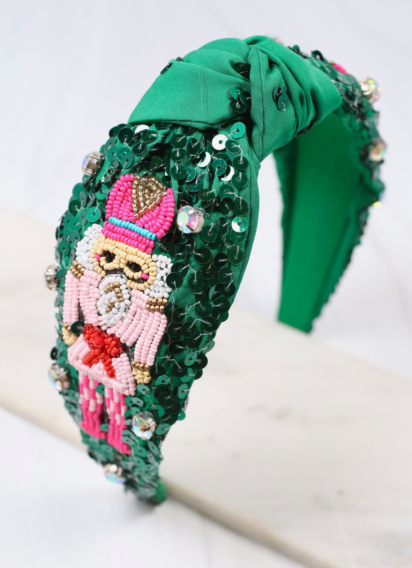 Nutcracker Sequin Headband GREEN