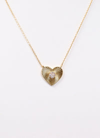 Bryson CZ Heart Necklace GOLD