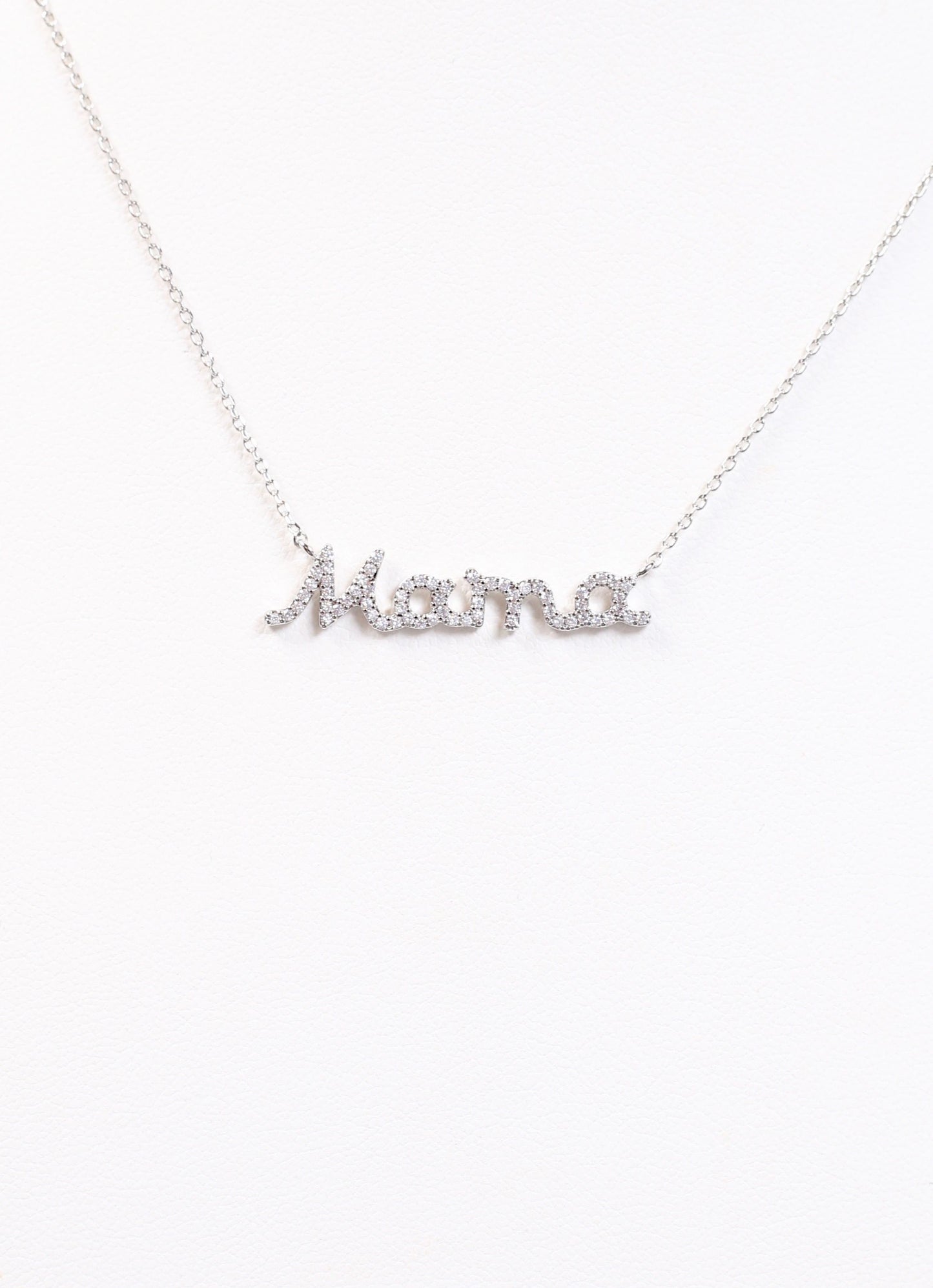 Mama CZ Necklace SILVER