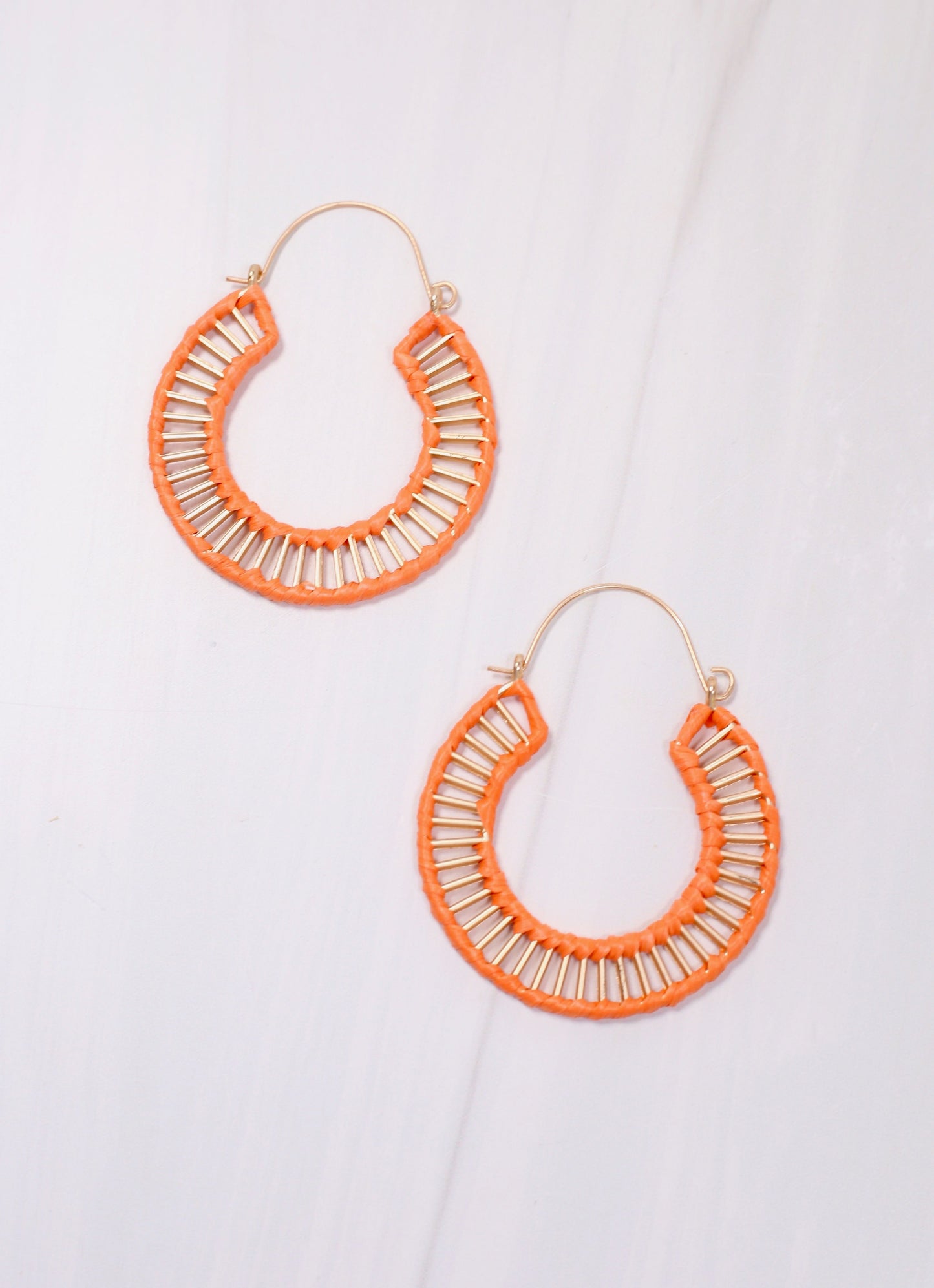 Shelburne Cutout Hoop Earring ORANGE