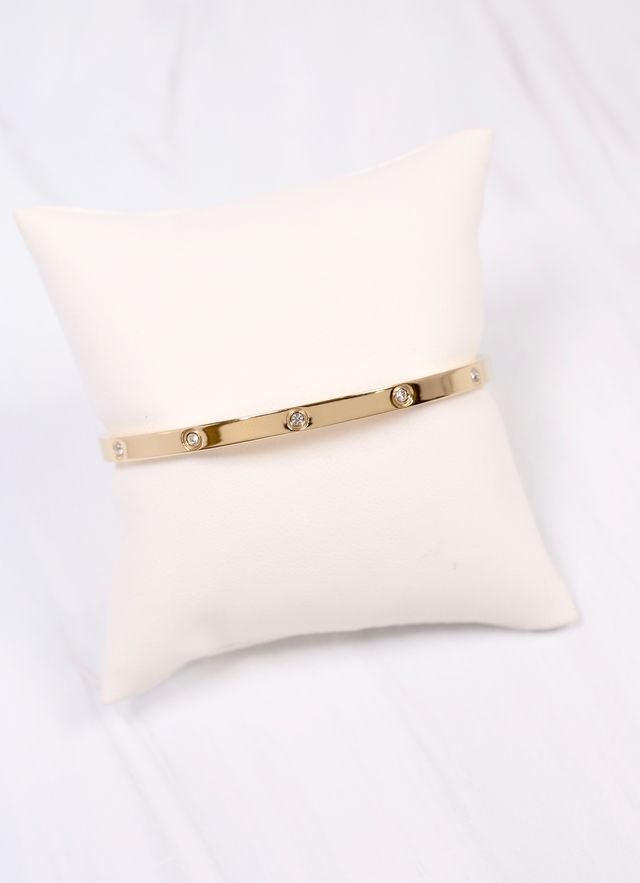 Geneiva CZ Metal Bracelet GOLD