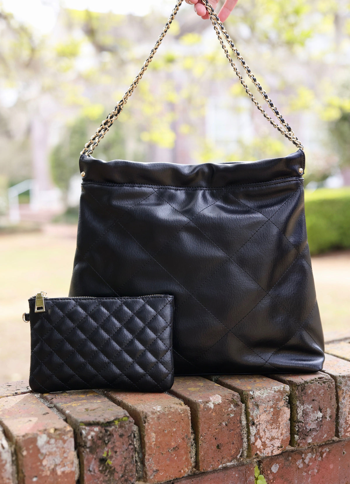 Harlow Tote with Pouch BLACK