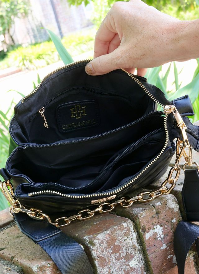 Jace Crossbody Black V Quilted