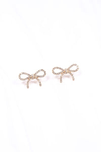 Laura May CZ Bow Earring GOLD