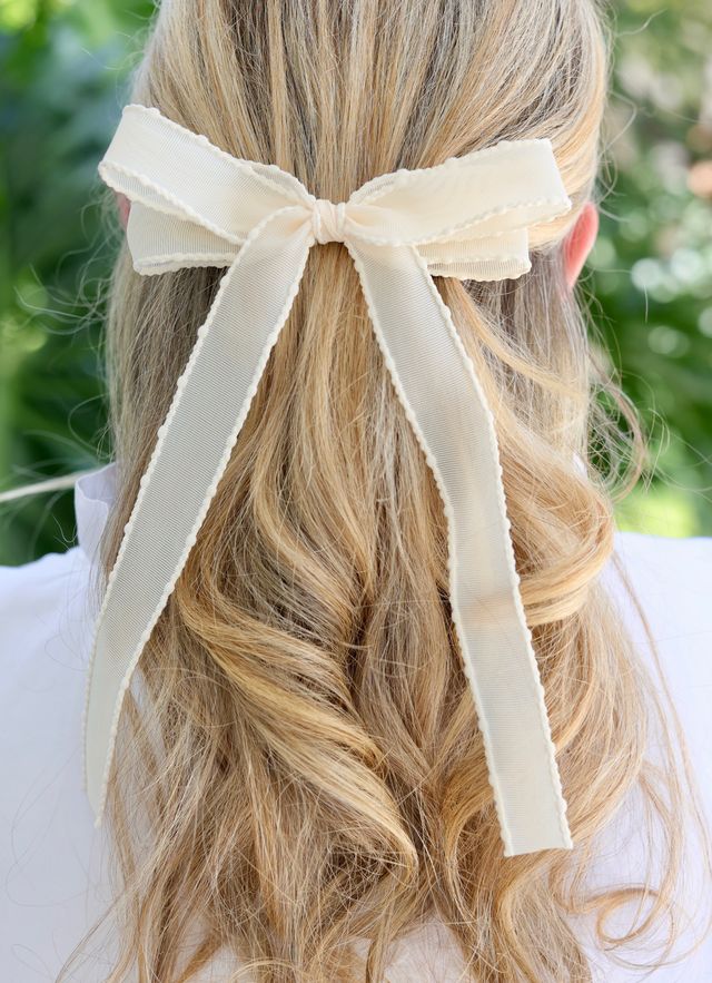 Dylan Hair Bow Ivory