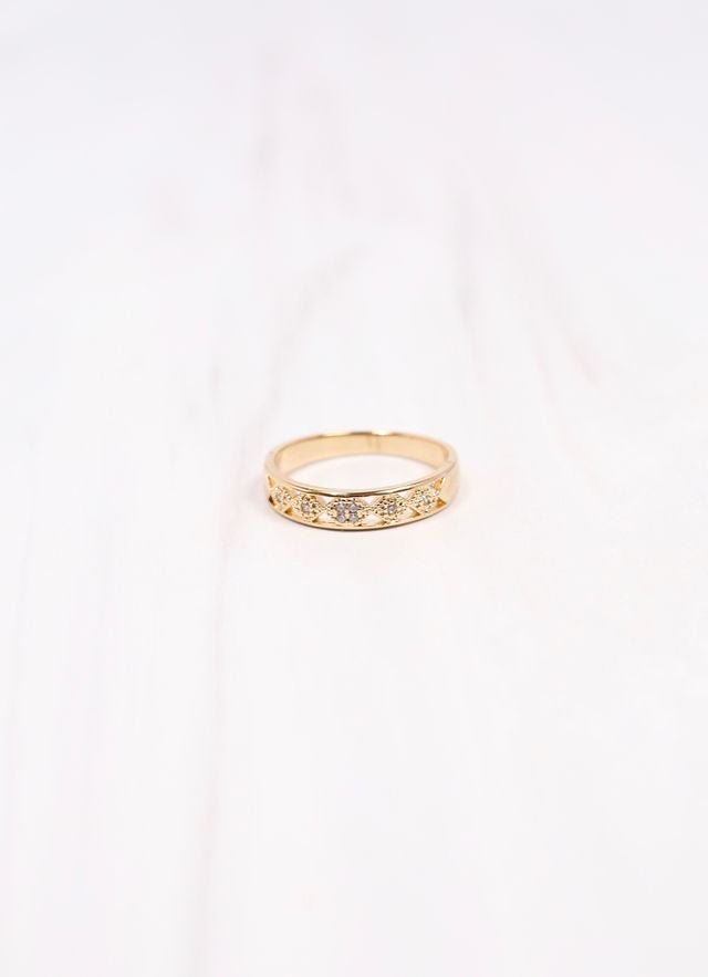 Ryerson CZ Cutout Ring GOLD