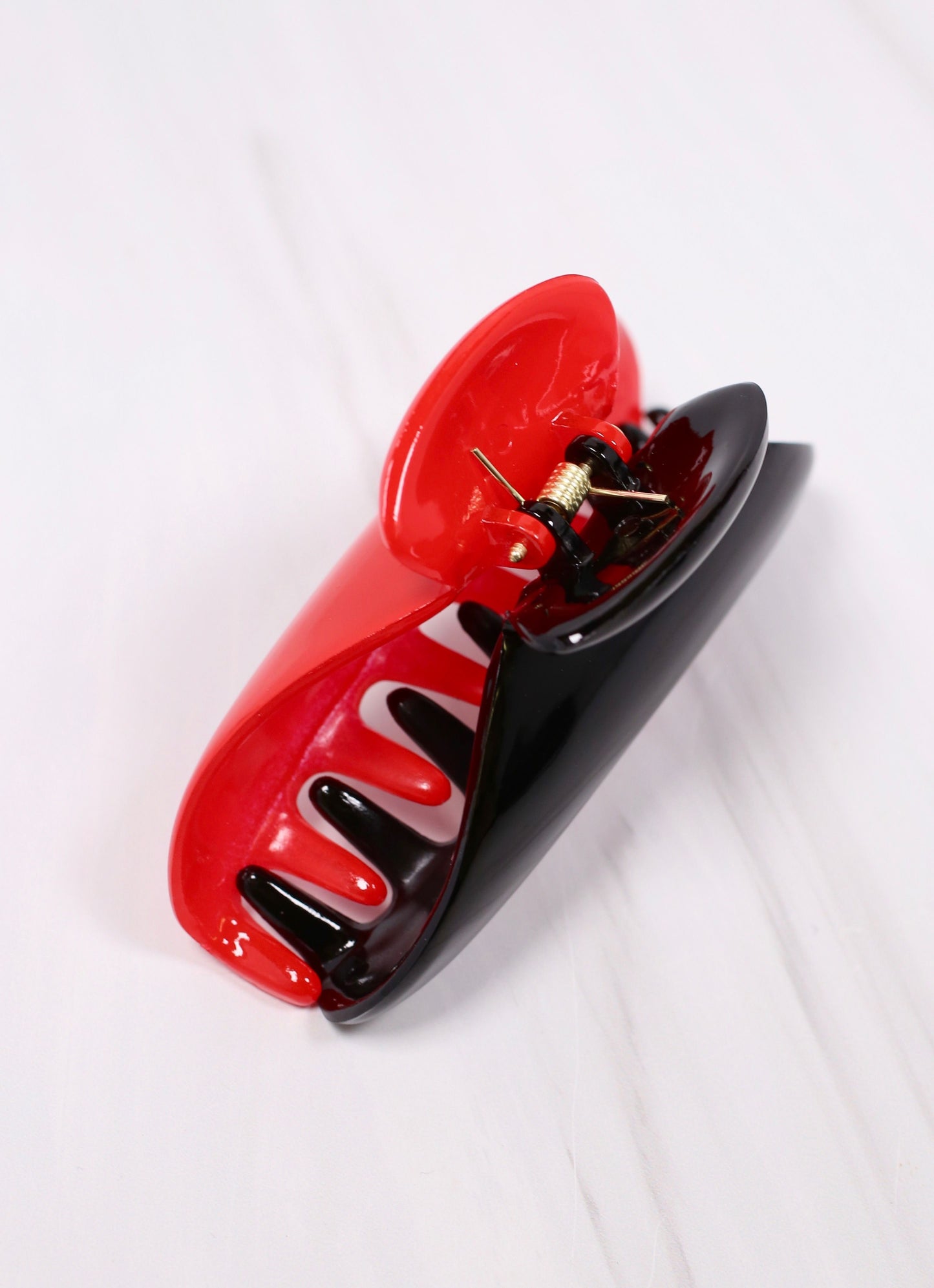 Mason Two Tone Hair Clip RED BLACK