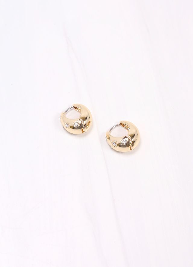 Feeona CZ Hoop Earring GOLD