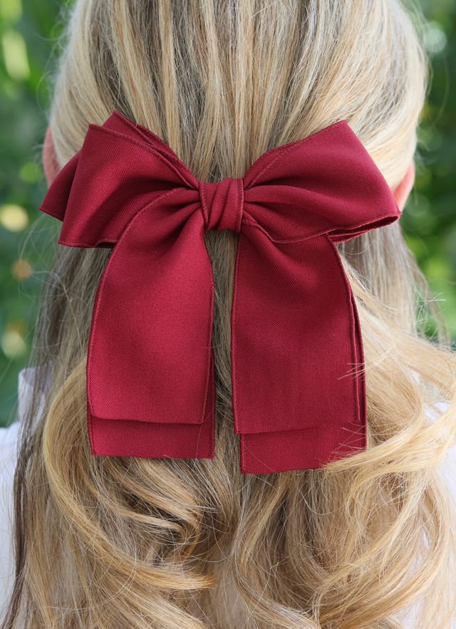 Gino Hair Bow BURGUNDY