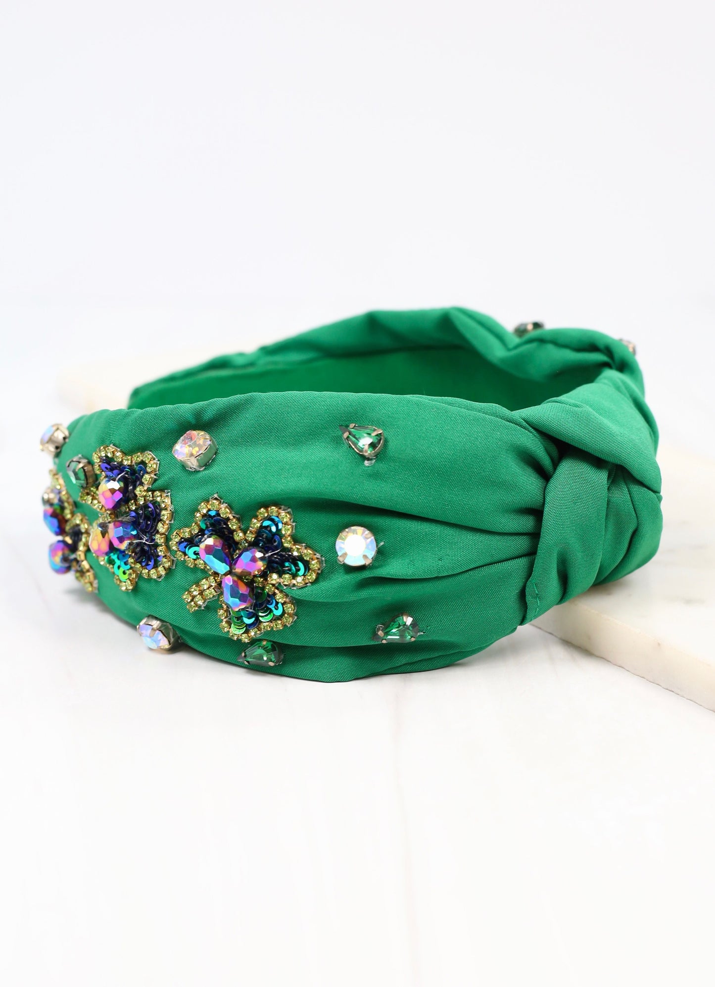 Press Your Luck Shamrock Headband GREEN