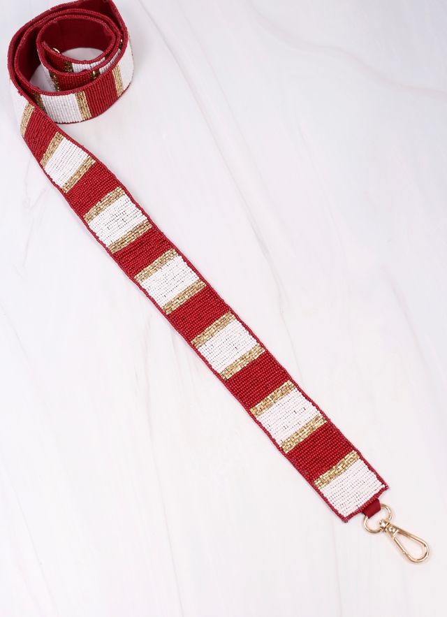 Stadium Striped Strap BURGUNDY