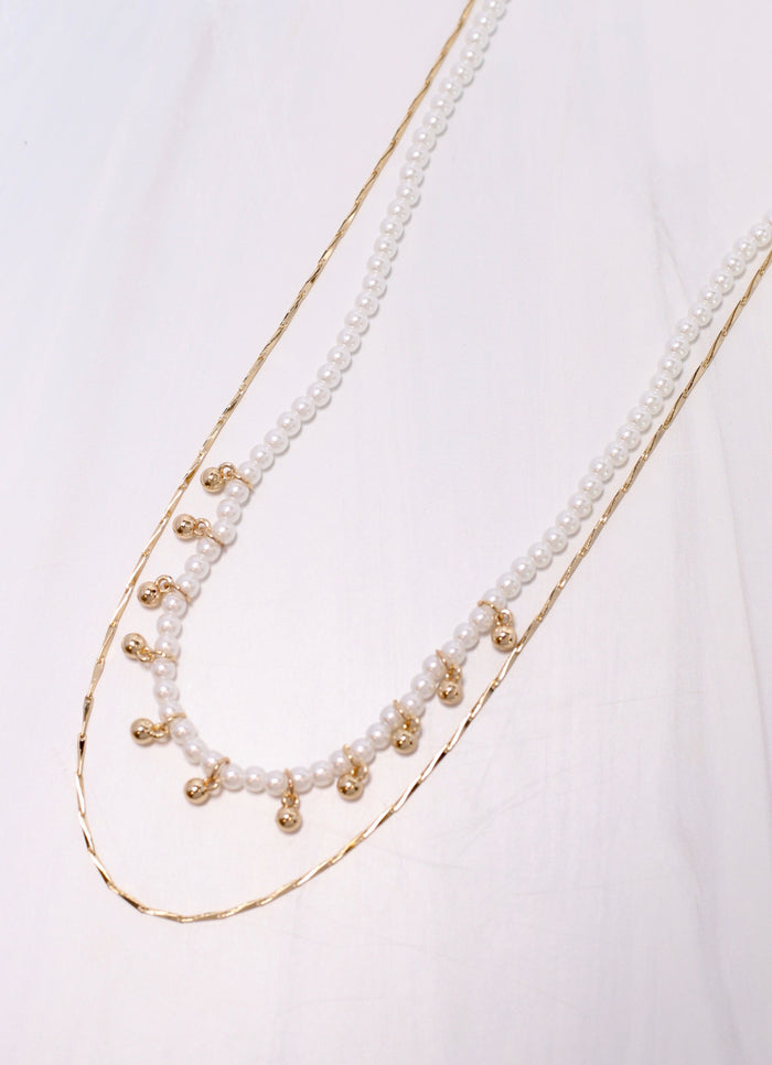 Setton Layered Pearl Necklace GOLD