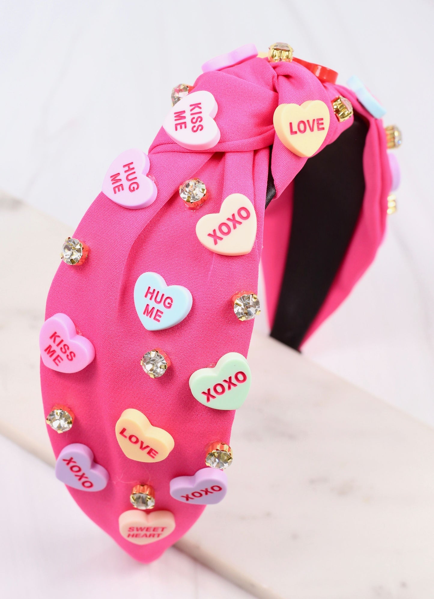 Sweet Nothings Heart Headband HOT PINK