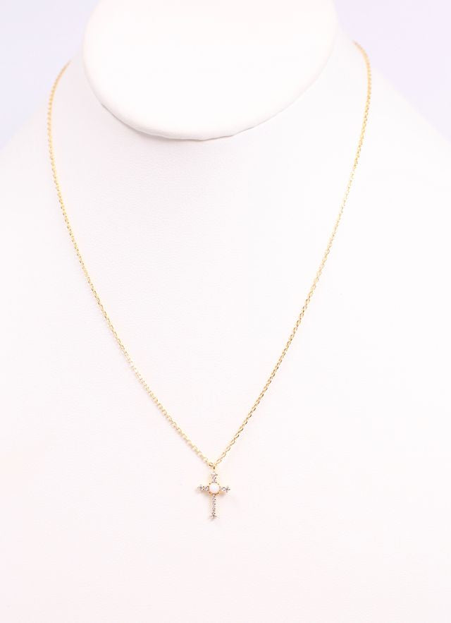 Nellie Cross Necklace GOLD