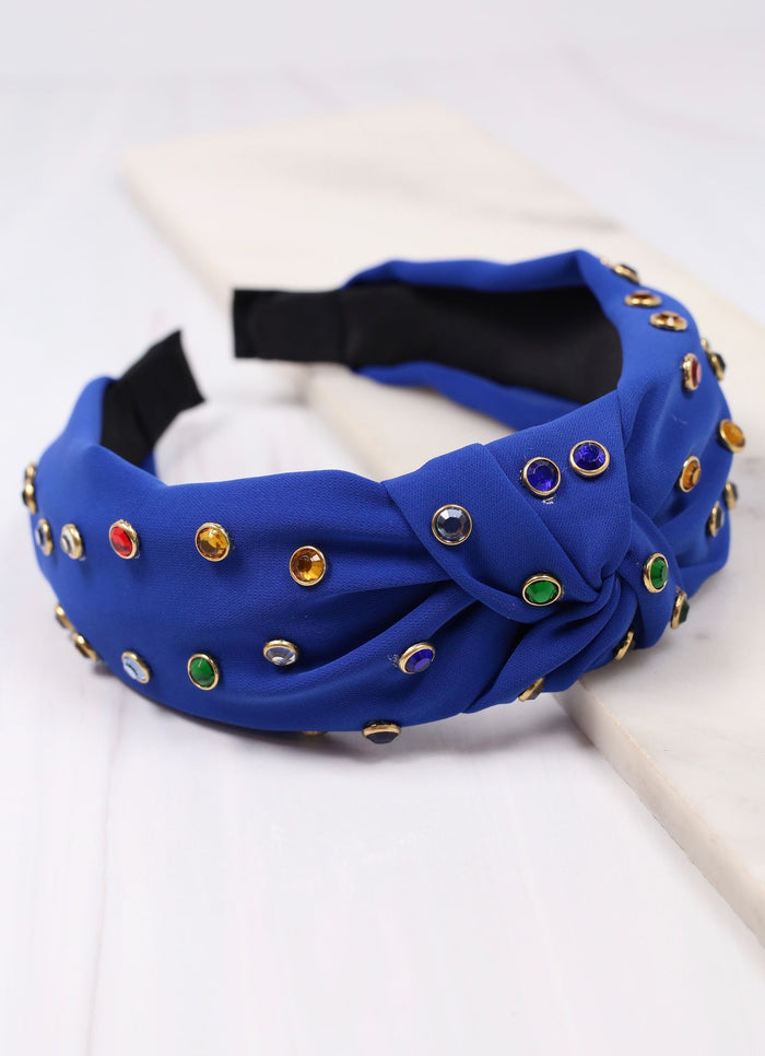 Halle Jeweled Headband ROYAL BLUE