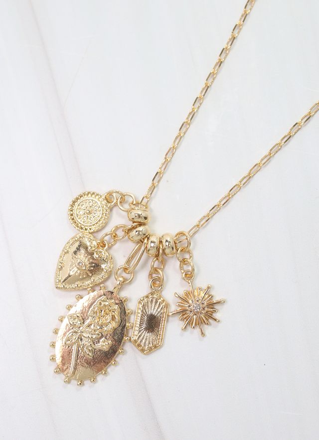 Grier Charm Necklace GOLD