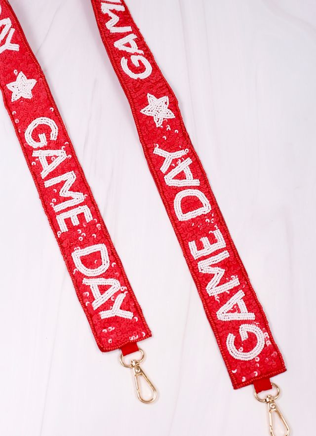 Game Day Spirit Sequin Strap RED