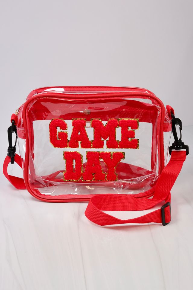 Game Day Clear Crossbody RED