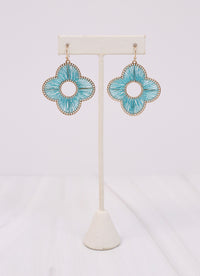 Shefford Wrapped Flower Earring TURQUOISE