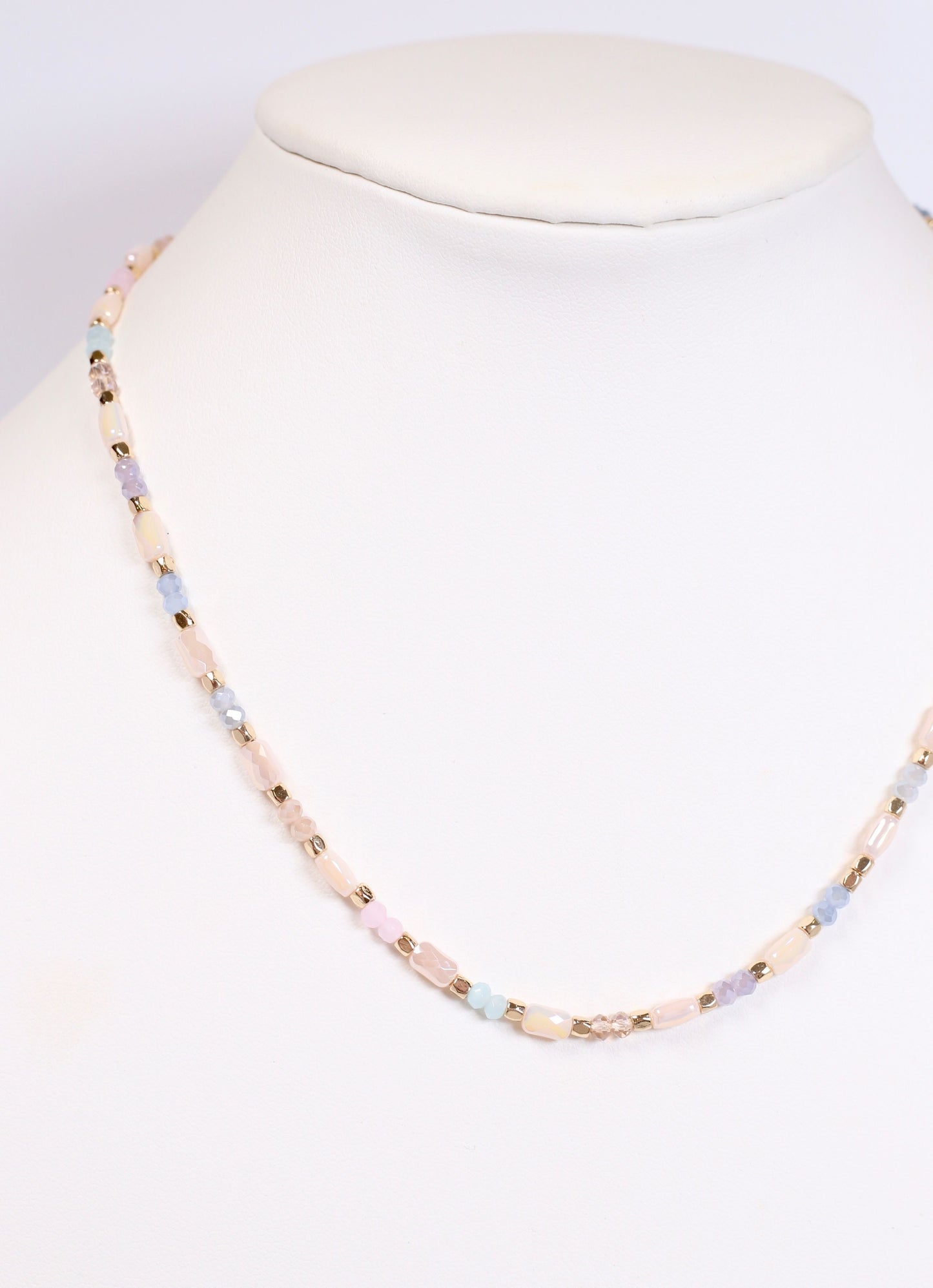 Evanston Glass Bead Necklace PASTEL MULTI