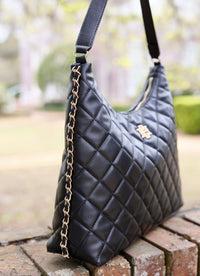 Maeve Quilted Tote BLACK