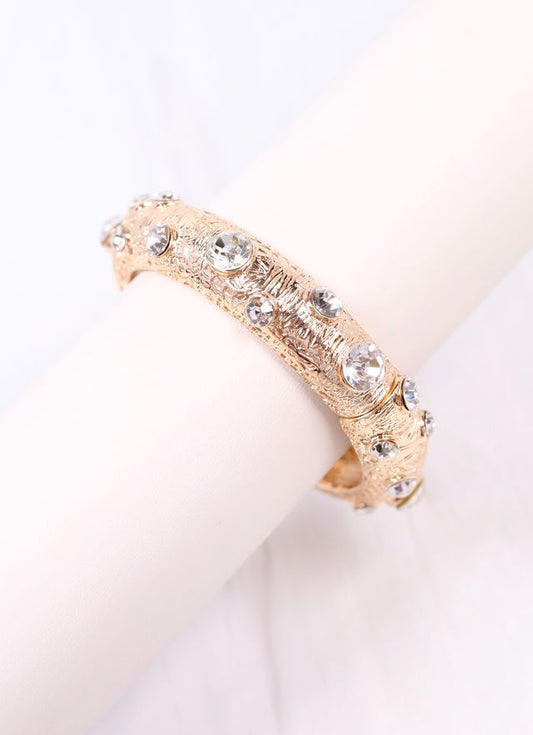 Kayne CZ Metal Stretch Bracelet CLEAR