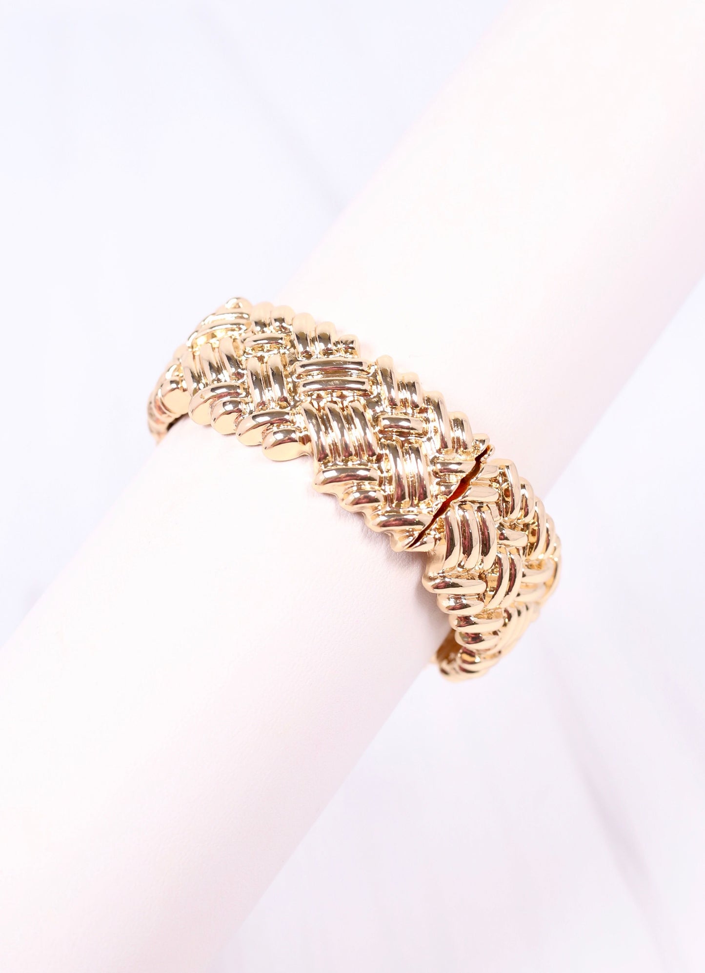 Annika Textured Stretch Bracelet GOLD