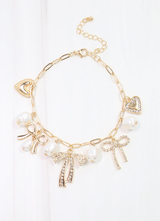 Hayley Charm Bracelet Gold