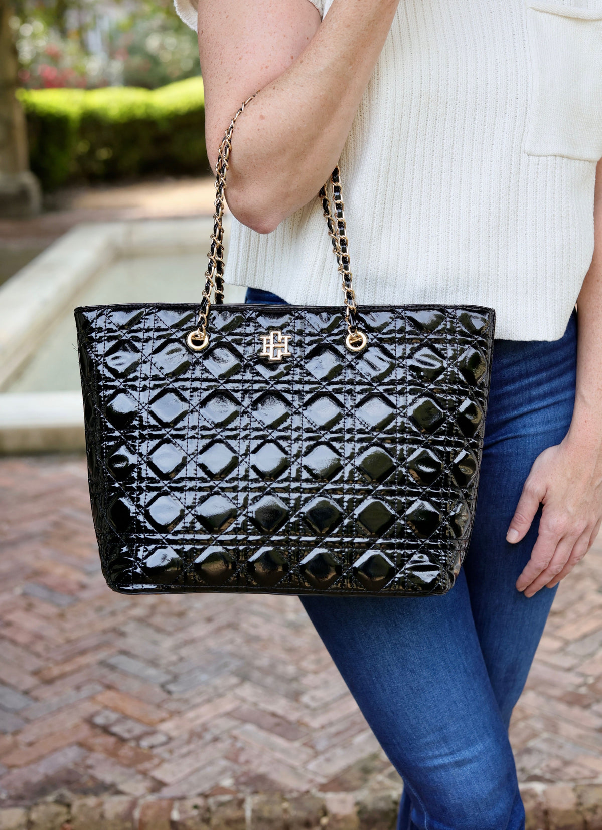 Quentin Quilted Tote BLACK