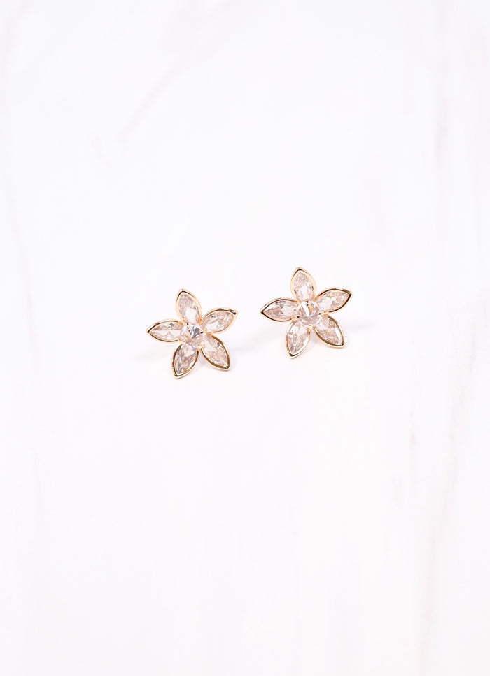 Croix Crystal Flower Earring CLEAR