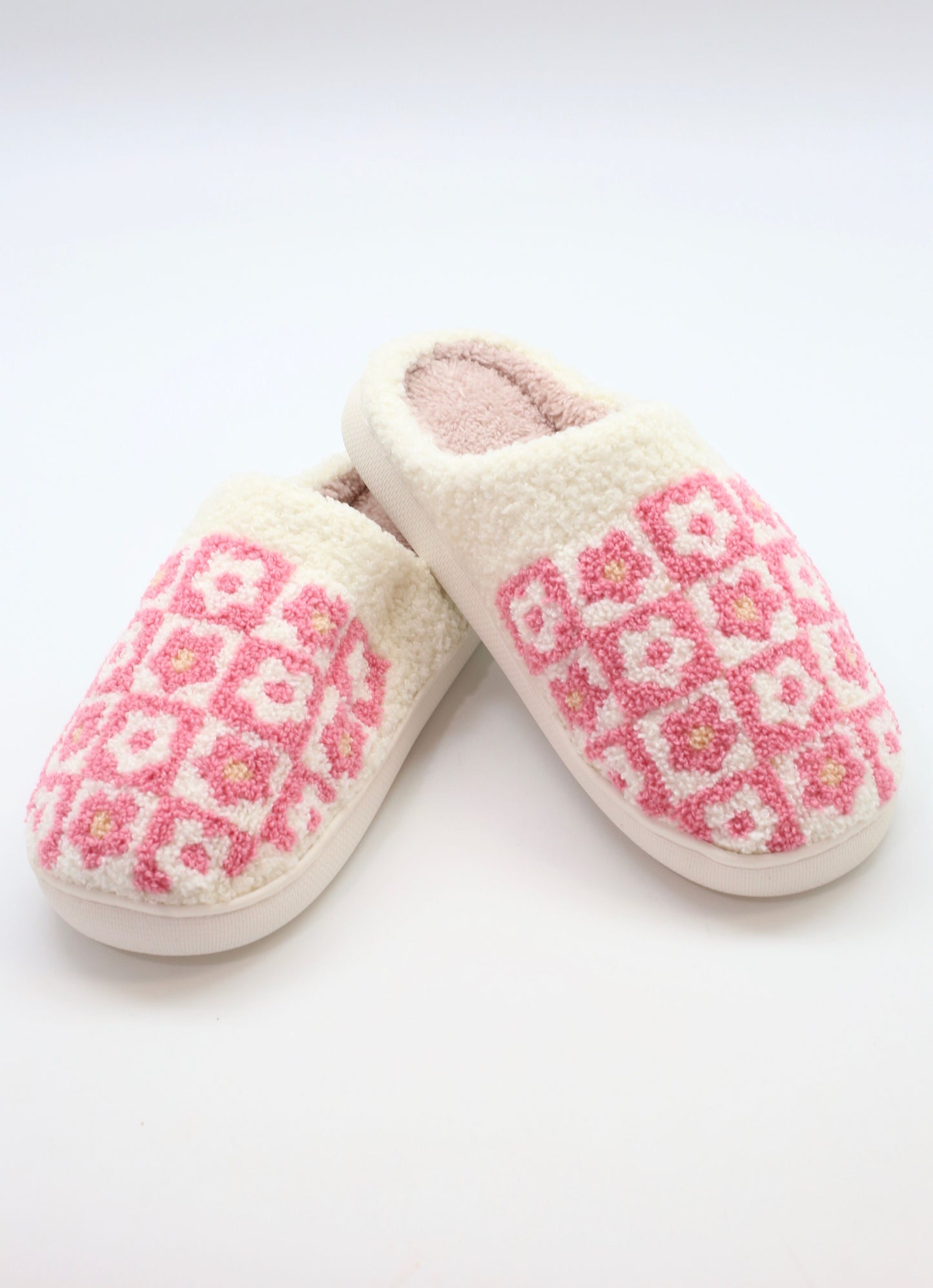 Flower Power Slippers (6 Pack) PINK