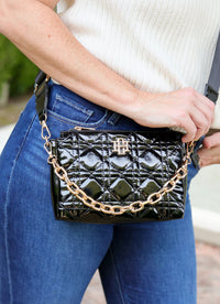 Jace Quilted Crossbody BLACK