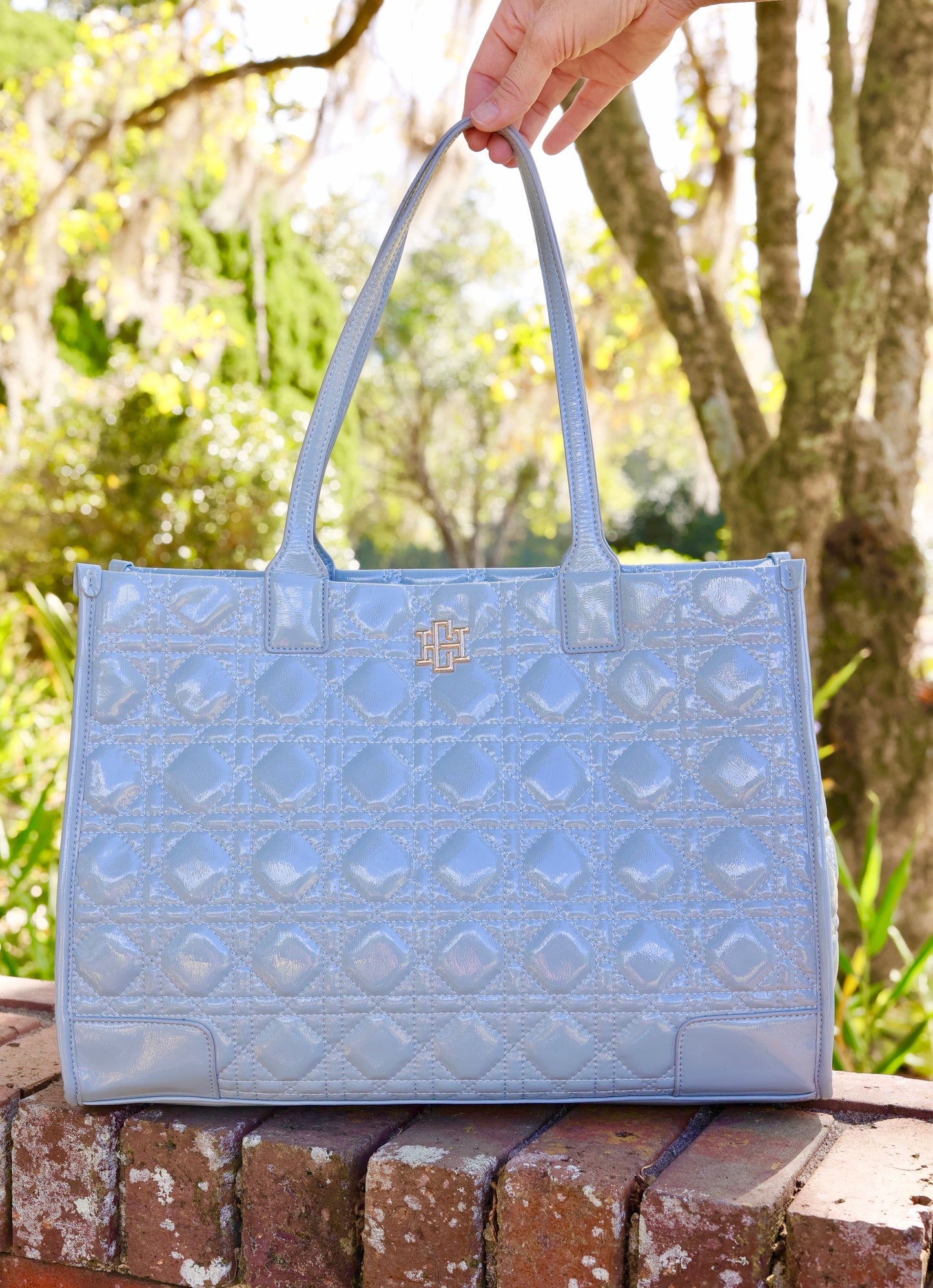 Shane Tote Dusty Blue Patent LQ