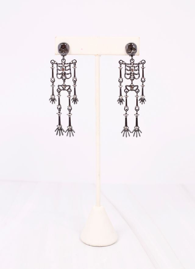 Spooky Skeleton Earring BLACK