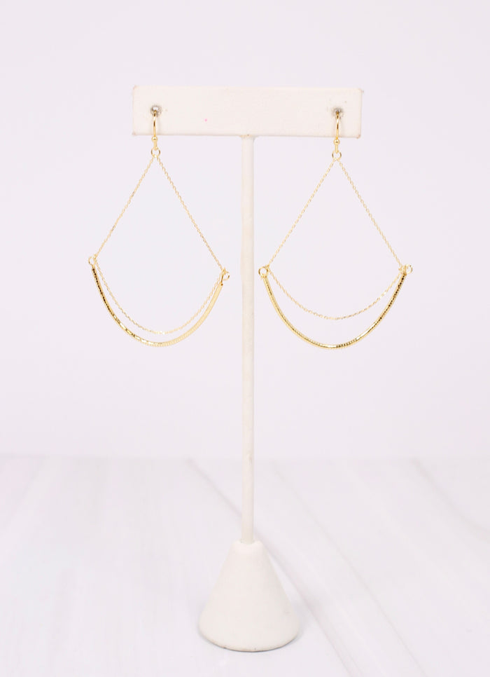 Tania Curved Bar Earring GOLD