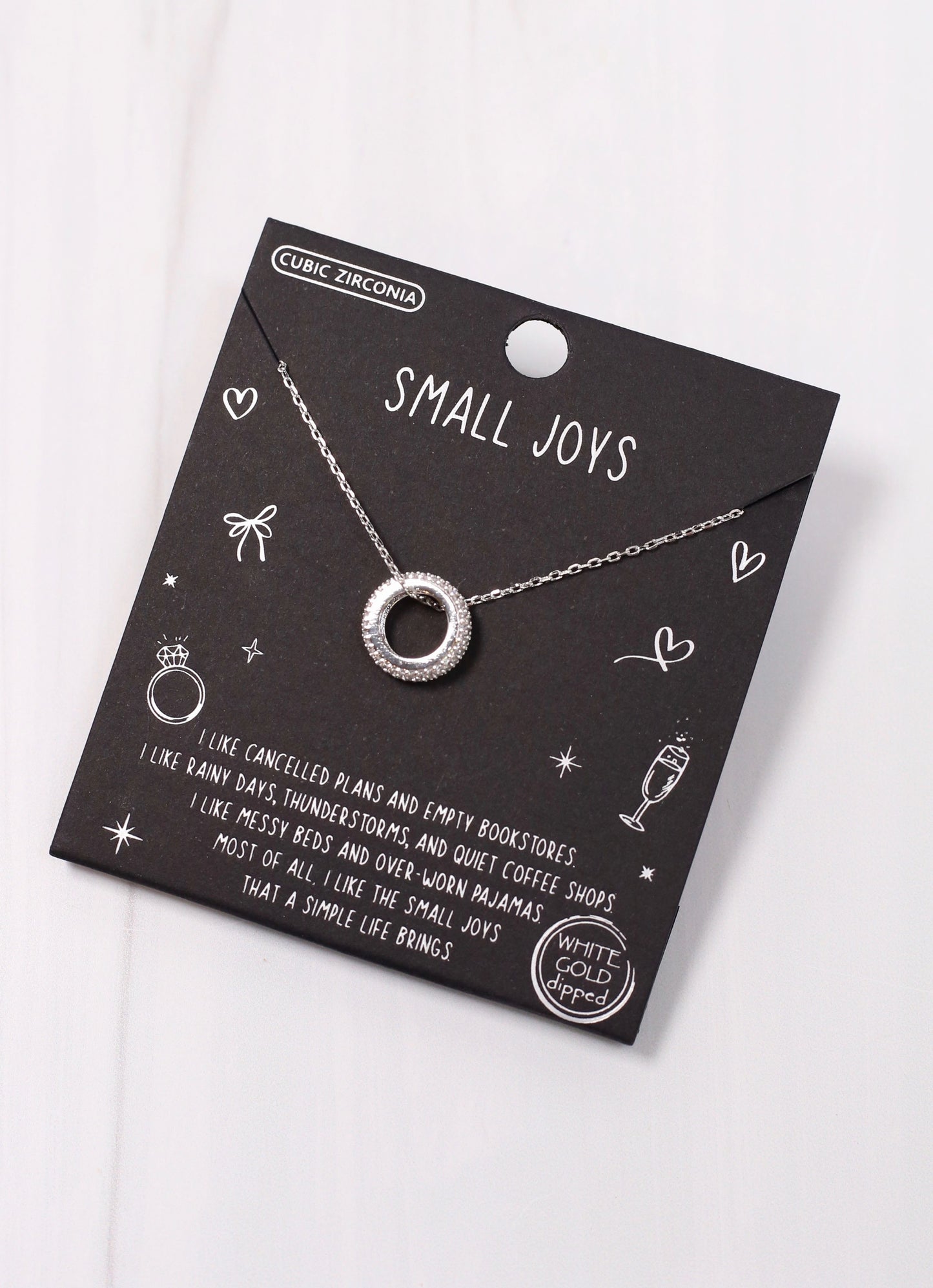 Small Joys CZ Necklace SILVER