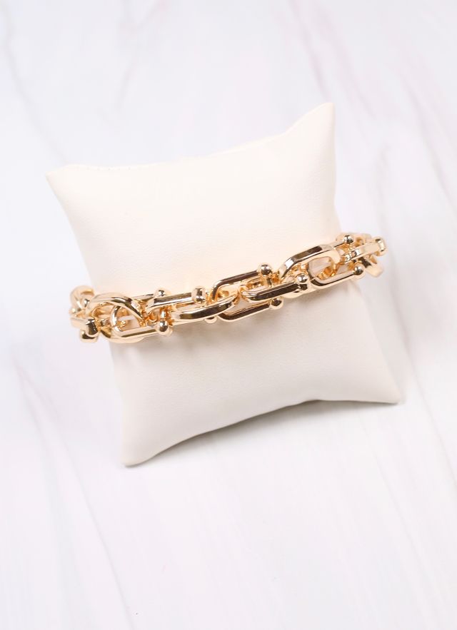 Jaime Metal Link Bracelet Gold