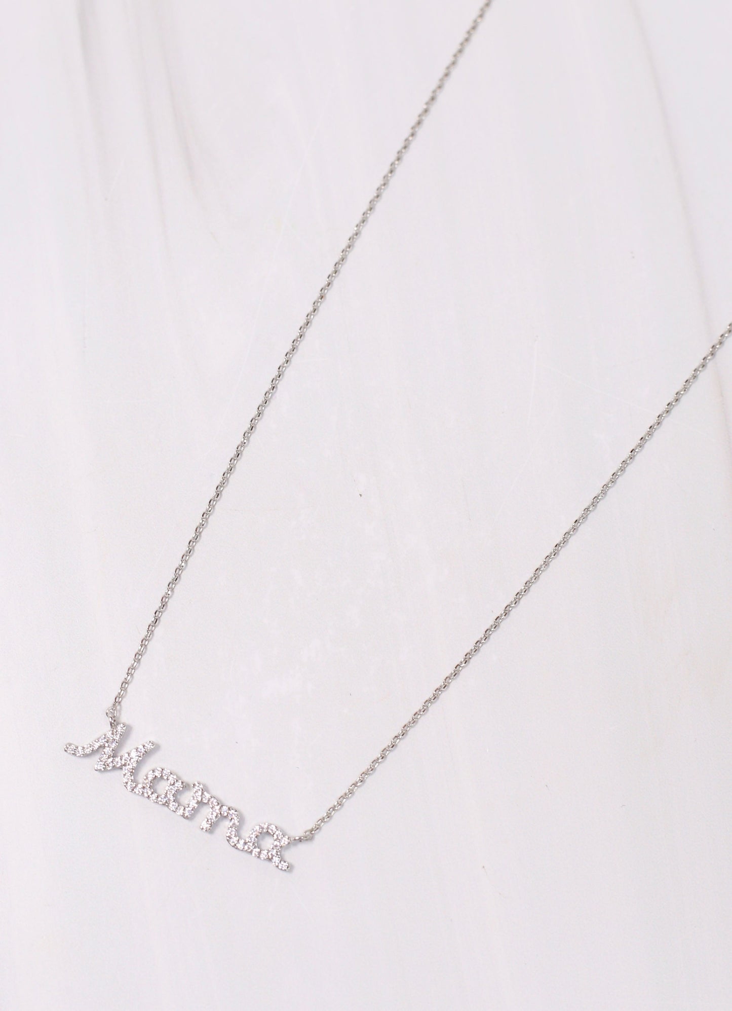 Mama CZ Necklace SILVER