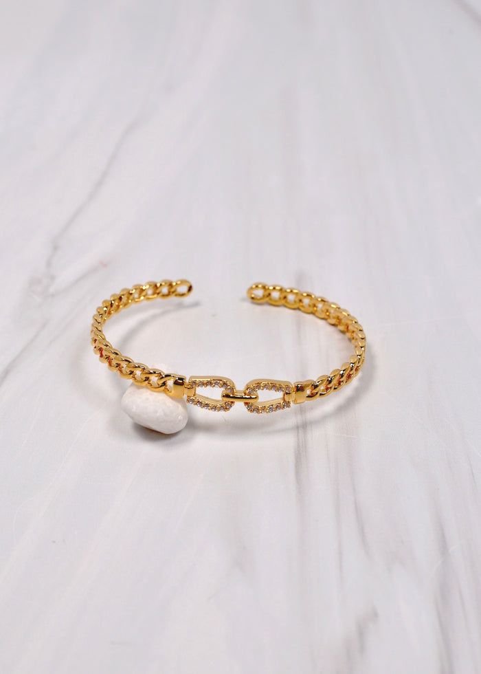 Corraville Link Bracelet with CZs GOLD
