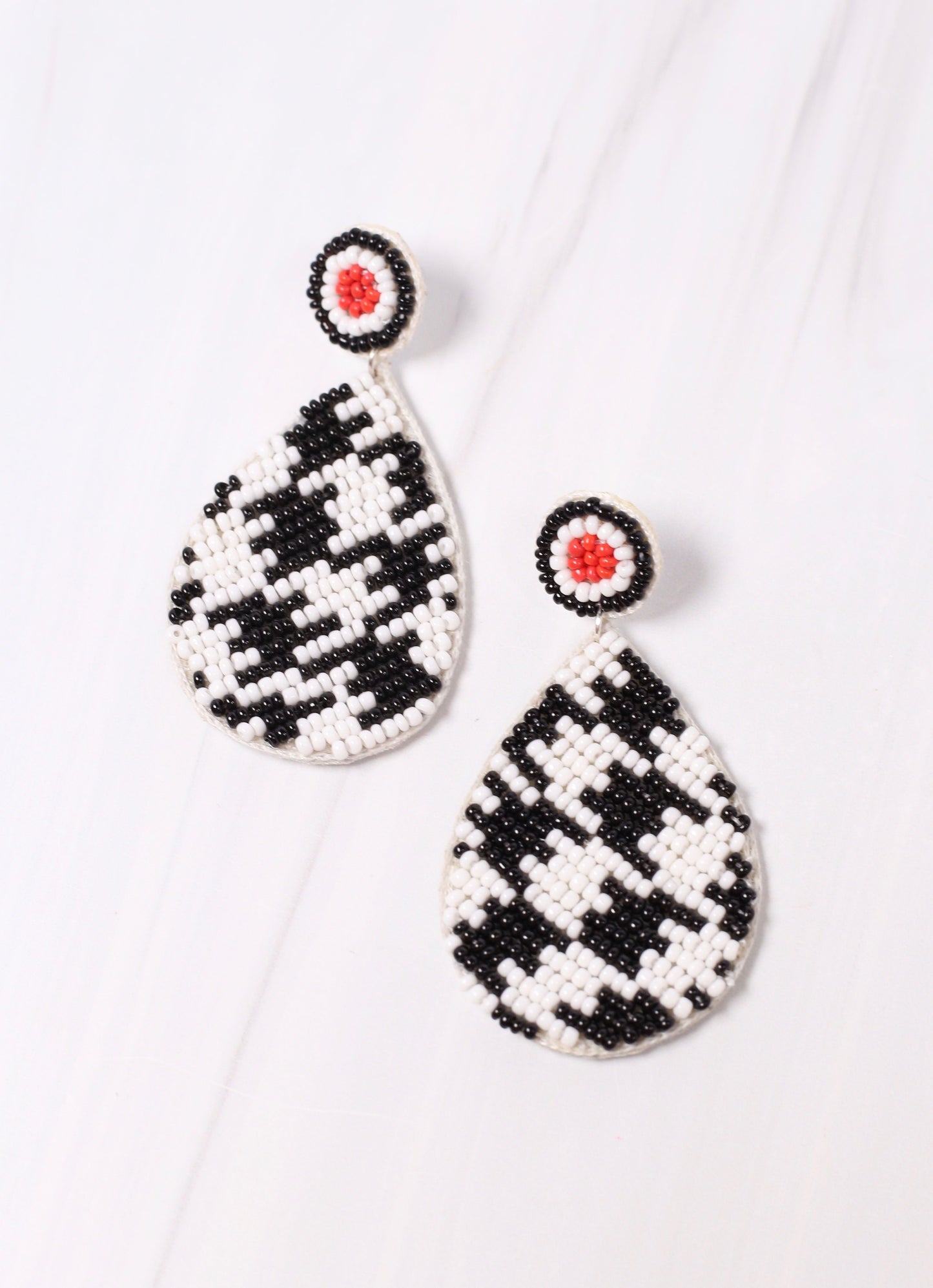 Harper Houndstooth Earring BLACK WHITE