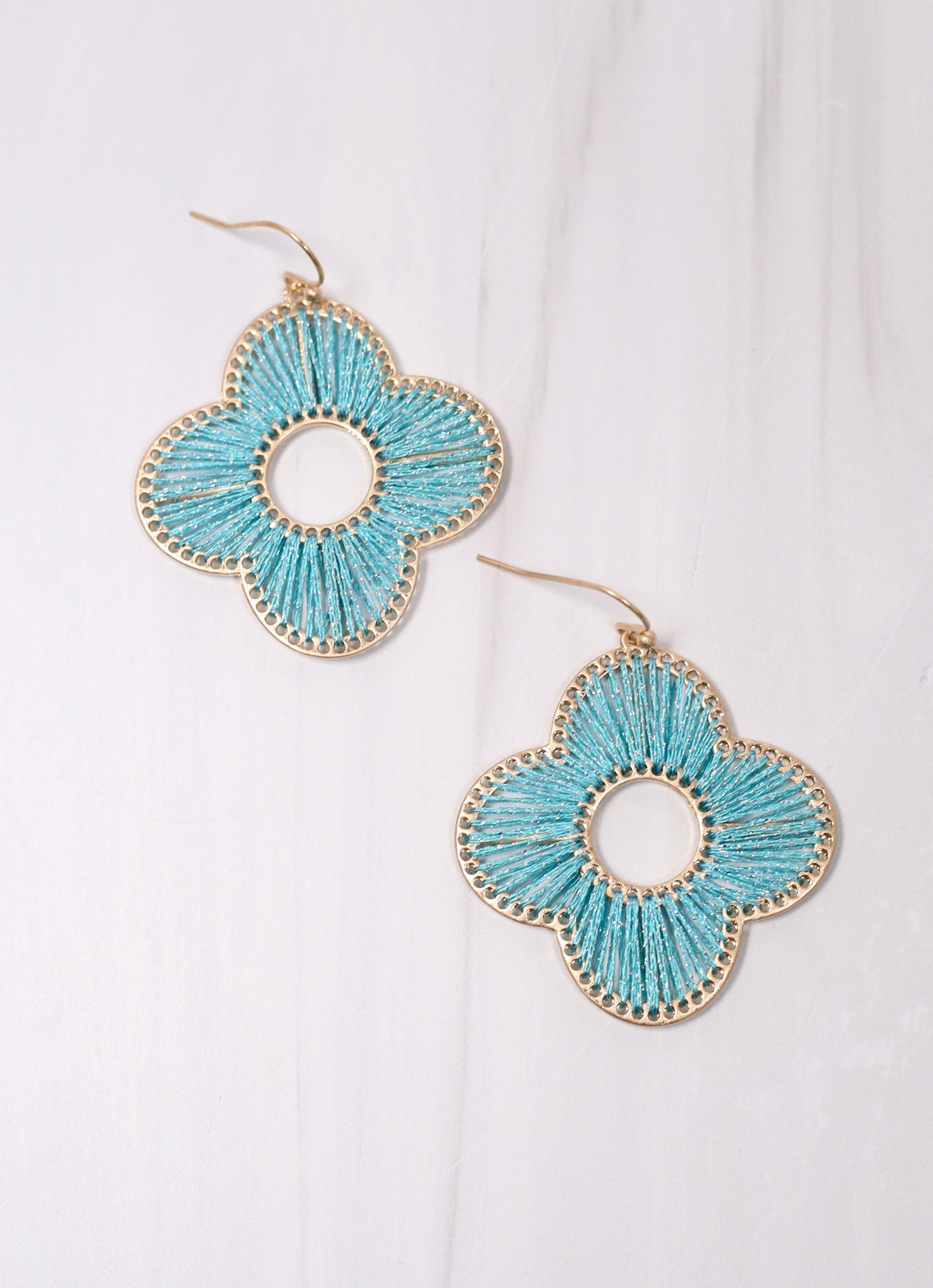 Shefford Wrapped Flower Earring TURQUOISE