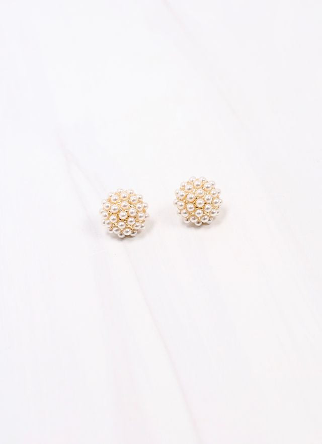 Alfred Pearl Cluster Earring IVORY