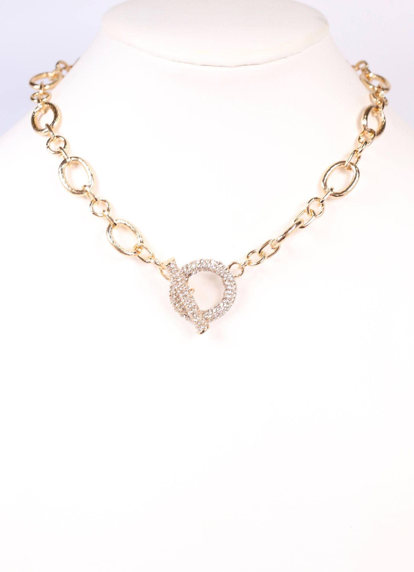 Kavanagh CZ Toggle Necklace GOLD