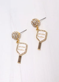 Pickle Baller Earring WHITE