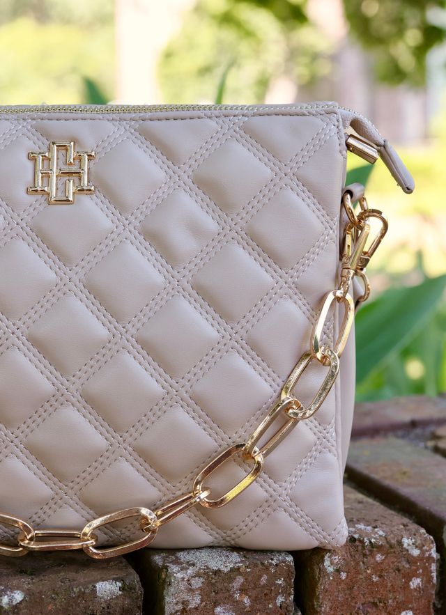 Ariana Crossbody Nude Quilted DQ