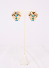 Honolulu Stone Shell Earring TURQUOISE