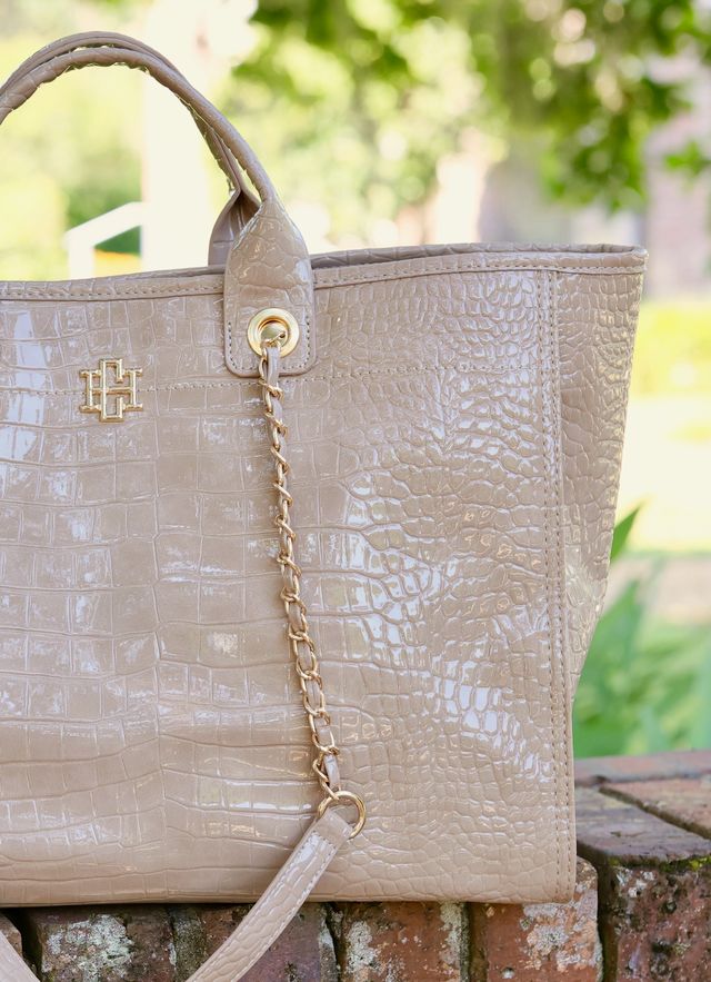 Melissa Tote Bag Taupe Patent