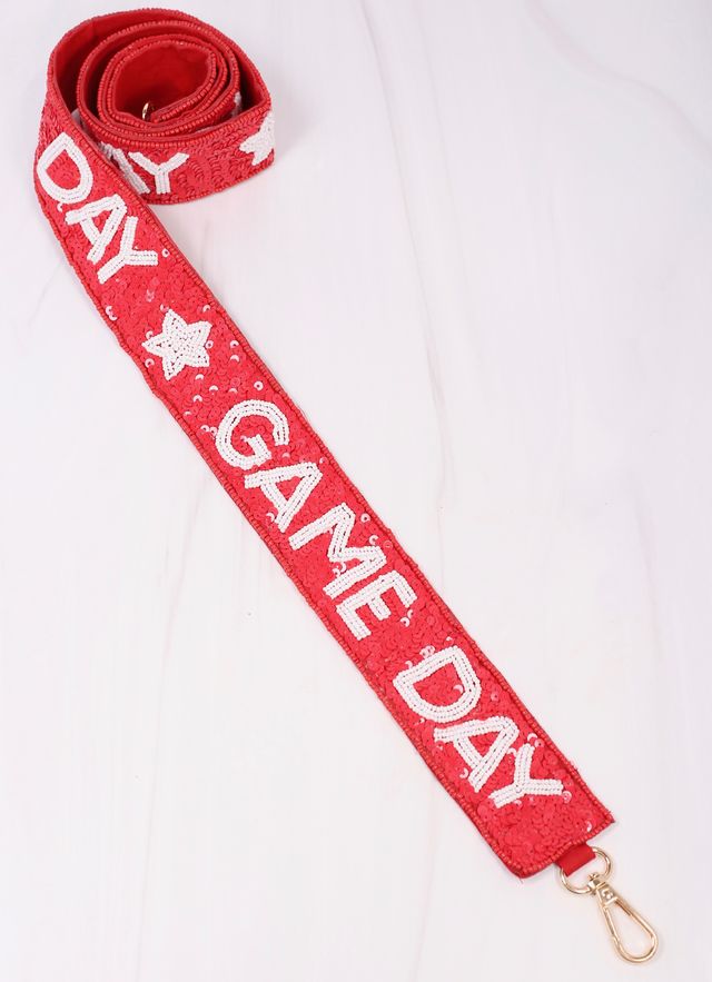 Game Day Spirit Sequin Strap RED